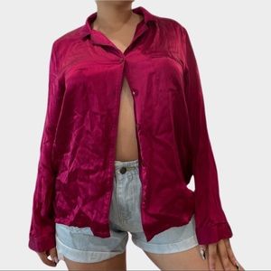 SILK BUTTON DOWN TOP